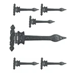 Wrought Strap Hinges Spear Tip Black Iron Pack Of 6 Renovators Supply. Fixed Price $118.99.