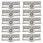 10 Switch Plate Tags Driveway Name Signs Labels Chrome Brass Renovator's Supp. Fixed Price $129.99.
