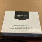 New Box 18-PACK Amazon Basics AB-DH54-SN 4", Satin Nickel, Square Hinge. Fixed Price $19.00.