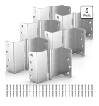 6 - Offset Door Hinges, 4 Expandable Ball Bearing Brushed Nickel. Fixed Price $42.50.