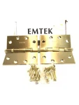 Pair-emtek Solid Satin Brass US4 4.5 X Square Corner Bearing Hinges 964154. Fixed Price $35.28.