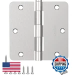 Amzgod Door Hinges Brushed Nickel - 24 Pack 3.5 Inch Rounded. Fixed Price $52.37.
