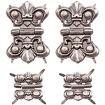 TH93075 Advantus Idea-ology Metal Hinges W/brads 4/PKG-ANTIQUE Nickel Fasteners. Fixed Price $8.05.