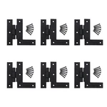 6 Offset H-l Cabinet Hinge Black Wrought Iron Left 3 1/2" Rs. Fixed Price $125.99.