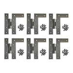 6 Cabinet Hinges Wrought Hl Right 4.5"H W/ Offset Renovator's Supply. Fixed Price $74.99.