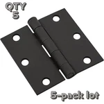 5-PACK Lot National Hardware N830-424 3" Square Corner Door Hinge Black Finish. Fixed Price $25.16.