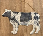 Fantastic Large Galvanized Steel/metal Black & White Steer Wall Hanging Cow Farm. Fixed Price $59.99.