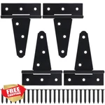 Boodvon 4" T-strap Gate Hinges Shed Barn Door Heavy Duty Pack. Fixed Price $27.99.