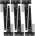 6PACK 8INCH Black T-strap Shed Heavy Duty Barn Gate Hinges Doors. Fixed Price $19.64.