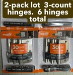 2-PACK 3/PC National Squeak Guard Hinges Satin Nickel 5/8" Radius N830-450 3.5". Fixed Price $21.34.