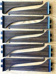 Of 10 Vintage Stanley 8" Single Slot Black Walnut Bookcase Shelf Bracket Usa. Fixed Price $44.95.
