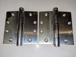 Lot Of 2 Lawrence Ball Bearing 4.5" X Chrome (silver Colored) Door Hinges. Fixed Price $6.50.