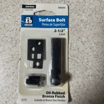 Everbilt Surface Bolt Oil-rubbed Bronze Finish Door Latch Shed Bathroom Security. Fixed Price $12.00.