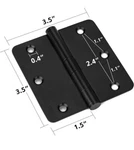 24X Haidms 201 Stainless Steel Matte Black Door Hinges Exteior 3.5". Fixed Price $32.89.