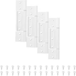 4-PACK Matte White Screen Door Hinges, 1/8 Inch Grooved Center Storm. Fixed Price $22.70.