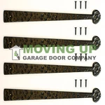 Garage Door Decorative Colonial Hinges 16" Black Cast Iron Set Of 4 + Hardware. Fixed Price $61.76.