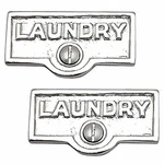 Switch Plate Tags "laundry" Name Sign Label Chrome Pack Of 2 Renovators Supply. Fixed Price $27.99.