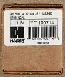 Hager AB750 4.5" X ETW8 Qcal US26D. Fixed Price $60.00.