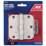 Lot Of Ace 5368337 Door Hinge 5/8IN Radius Satin Nickel 1/2IN. Fixed Price $12.99.