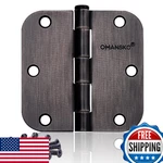 24-PACK 3.5"X3.5" Oil Rubbed Bronze Interior Door Hinges W/ 5/8" Radius. Fixed Price $83.94.