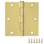 Design House Satin Brass Interior Door Hinges 3.5-INCH 10-PACK Square Corner Ste. Fixed Price $55.02.