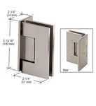 C.r. Laurence V1E044BN Crl Brushed Nickel Shower Door Hinge Vienna. Fixed Price $42.55.