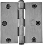 Emtek 92013 3.5" X Heavy Duty Square Corner Mortise Hinge (pair) Pewter. Fixed Price $6.95.
