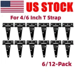 6/12-PACK 4"/6" Strap Hinges Heavy Duty Black Gate For Shed Fence Door. Fixed Price $31.99.