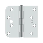 Plain Bearing Mortise Sq Hinge Left Handed W/security Option Chrome 5/8" Radius. Fixed Price $12.90.