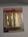 Everbilt 4 In. Bright Brass Finish Square Corner Security Door Hinge (3) Pack. Fixed Price $5.99.