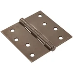 Hillman 4" Pewter Square Corner Residential Door Hinge W/removable Pin. Fixed Price $9.00.