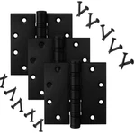 Heavy Duty 4" Stainless Steel Ball Bearing Door Hinges 3-PACK Matte Black. Fixed Price $78.14.