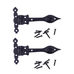 Renovators Supply Manufacturing Strap Hinge 6 In. Black Wrought Iron Spear Ti.... Fixed Price $55.63.
