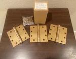 Cal-royal 3 Pcs 4.5" X Ball Bearing Butt Hinge US10 Satin Bronze. Fixed Price $14.95.