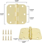 18-PACK 3.5 Inch Polished Brass Door Hinges 3-1/2'' X Hinge,goldenwarm. Fixed Price $30.00.