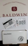 Baldwin Brass Ball Tip Hinge Finials Polished Chrome Finish 1080-260 Set Of Four. Fixed Price $14.99.