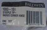 Baldwin Steeple Tip For Radius Corner Hinge Antique Nickel 1083.151 New #152C. Fixed Price $16.99.