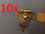 10X -small-- Latch Hook Hinge Mini Doll House Antique Carved Wood Box C15. Fixed Price $29.78.