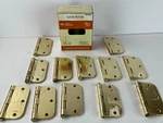 12 Gatehouse Door Hinges 1/2" Satin Brass 0503428. Fixed Price $9.95.