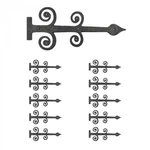 Decorative Iron Door Strap Hinge Spade 16" Long Pack Of 10 Renovators Supply. Fixed Price $251.99.