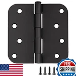 Design House 4" X Matte Black 5/8" Radius Interior Door Hinges 9-PACK. Fixed Price $50.86.