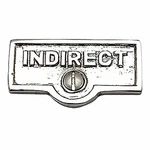 Switch Plate Tags "indirect" Name Signs Labels Chrome Brass Renovators Supply. Fixed Price $14.99.