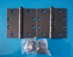 Emtek 9201519, 4-1/2" X Square Steel Heavy Duty Hinge, Flat Black, Pair. Fixed Price $12.21.