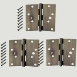 Everbilt Value - 3PK 4 Door Hinges Antique Brass Finish, Nip. Fixed Price $15.95.