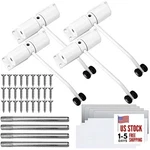 4 Pack White Door Closer Automatic Self-closing Slower, Adjustable. Fixed Price $38.87.