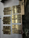 Six Nanz 4 1/2" Solid Brass Hinges. Fixed Price $450.00.