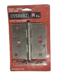 8 Everbilt 4IN Silver Satin Nickel Finish Radius X Square Door Hinge. Fixed Price $97.49.