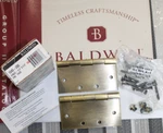 Baldwin Brass Hinge Pair 1045-050 Satin & Black 4.5" X Mortise New!. Fixed Price $29.99.