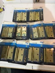 10 Door Hinges National Hardware N195-685 V513 Solid Gallery Brass 1/2". Fixed Price $45.00.