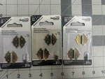 New 3-PACK Lot 2-PC National Hardware N211-813 Antique Brass Decorative Hinges. Fixed Price $14.99.